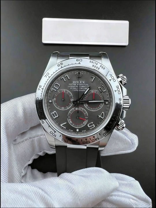 CLEANクリーン工場ROLEXロレックス デイトナ 116519赤針グレー文字盤 ホワイトゴールドcal.4130 1:1精度