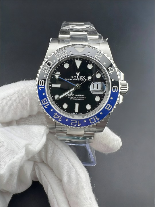 CLEANクリーン工場 ROLEXロレックスGMTマス ター | 126710BLNR 40mm青黒バッドマンベゼ ル ブラック文字盤 1:1精度