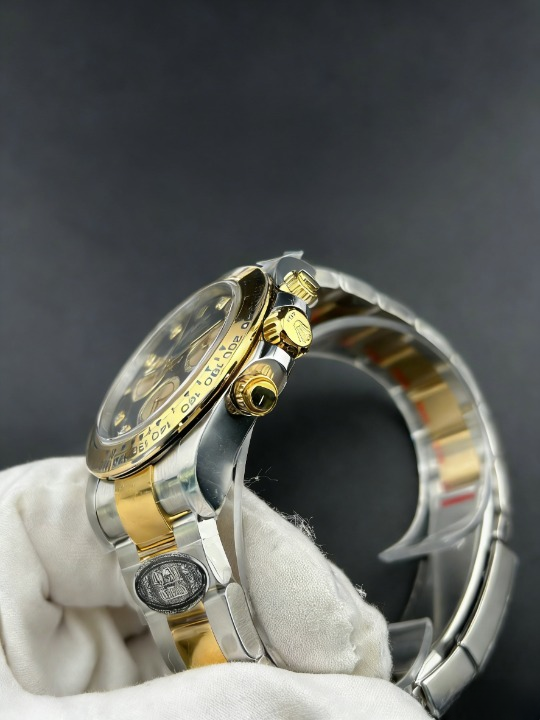 CLEANクリーン工場ROLEXロレックス デイトナ 126503 コンビイエローゴールド  ブラックダイヤモ ンド文字盤 cal.4131 1:1精度