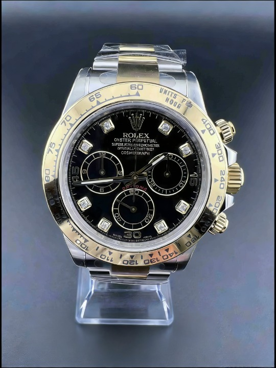 CLEANクリーン工場ROLEXロレックス デイトナ 116503 コンビゴールド ダイヤモンドインデック ス ブラック文字盤 cal.4130 1:1精度