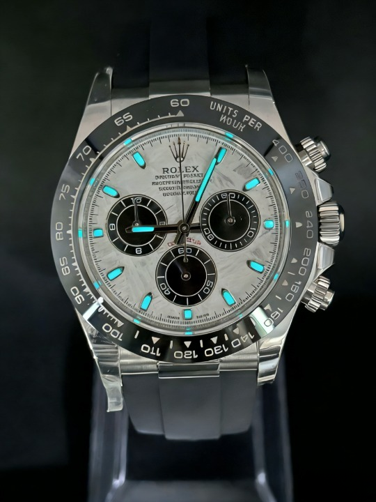 CLEANクリーン工場ROLEXロレックス デイトナ 116519LN (本物隕石) メテオライト文字盤 ホワイ トゴールド cal.4130 1:1精度