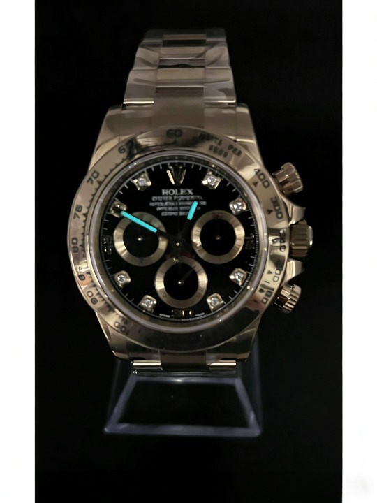 CLEANクリーン工場ROLEXロレックス デイトナ 116508 イエローゴールド ダイヤモンドインデッ クス ブラック文字盤 cal.41301:1精度