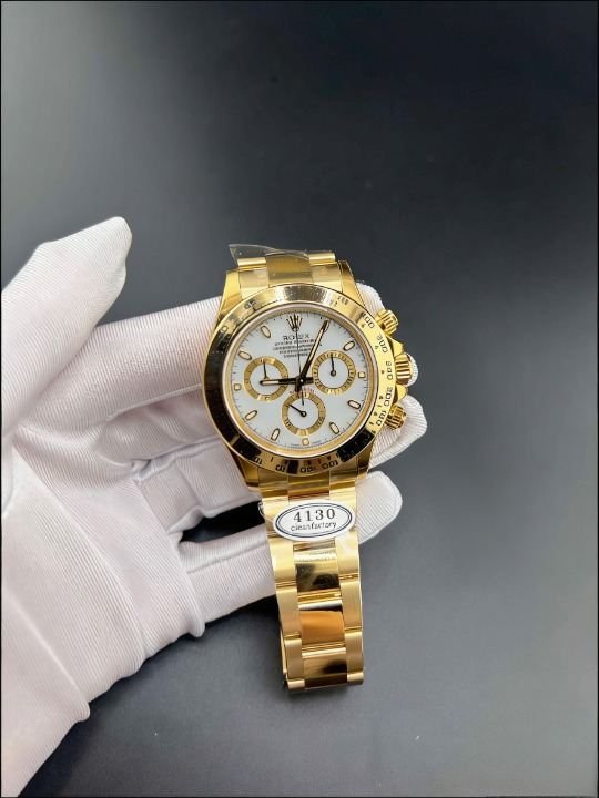 CLEANクリーン工場ROLEXロレックス デイトナ 116508 イエローゴールド ホワイト文字盤 cal.4130 1:1精度