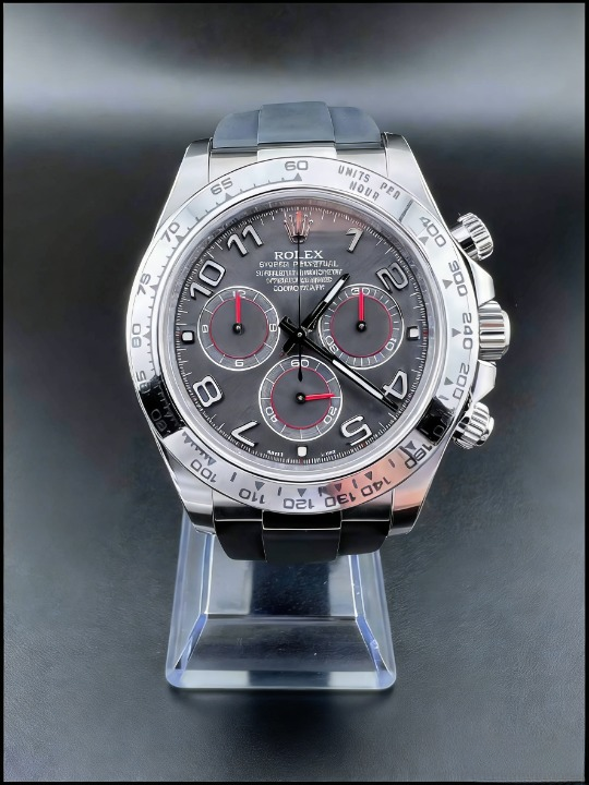 CLEANクリーン工場ROLEXロレックス デイトナ 116519赤針グレー文字盤 ホワイトゴールドcal.4130 1:1精度