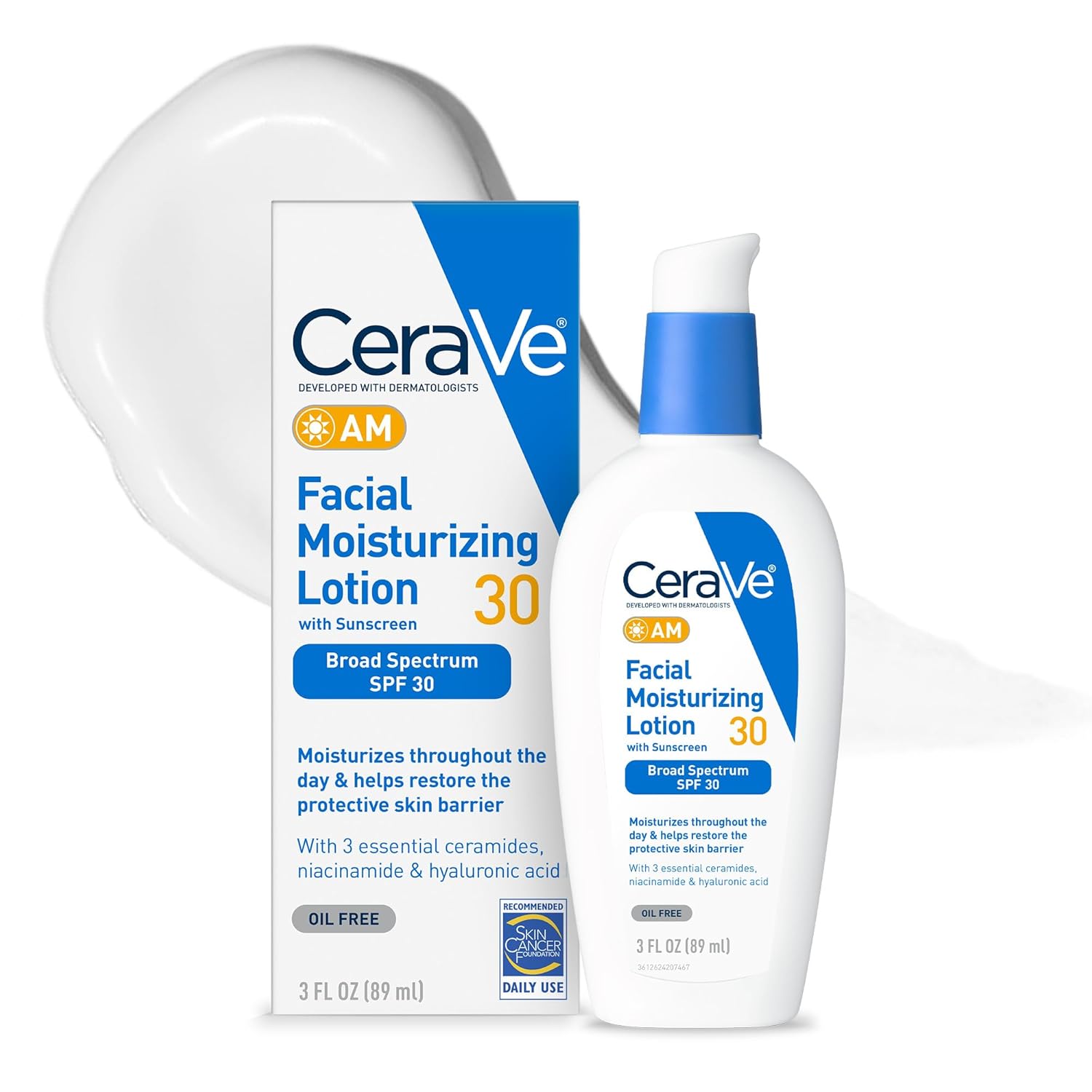 CeraVe適樂膚 AM早間臉部保濕乳液 SPF+30++ 89ml