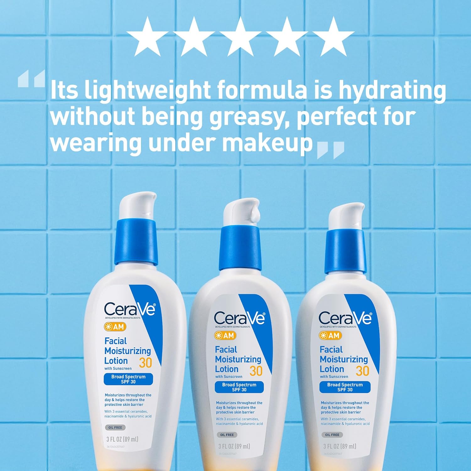 CeraVe適樂膚 AM早間臉部保濕乳液 SPF+30++ 89ml