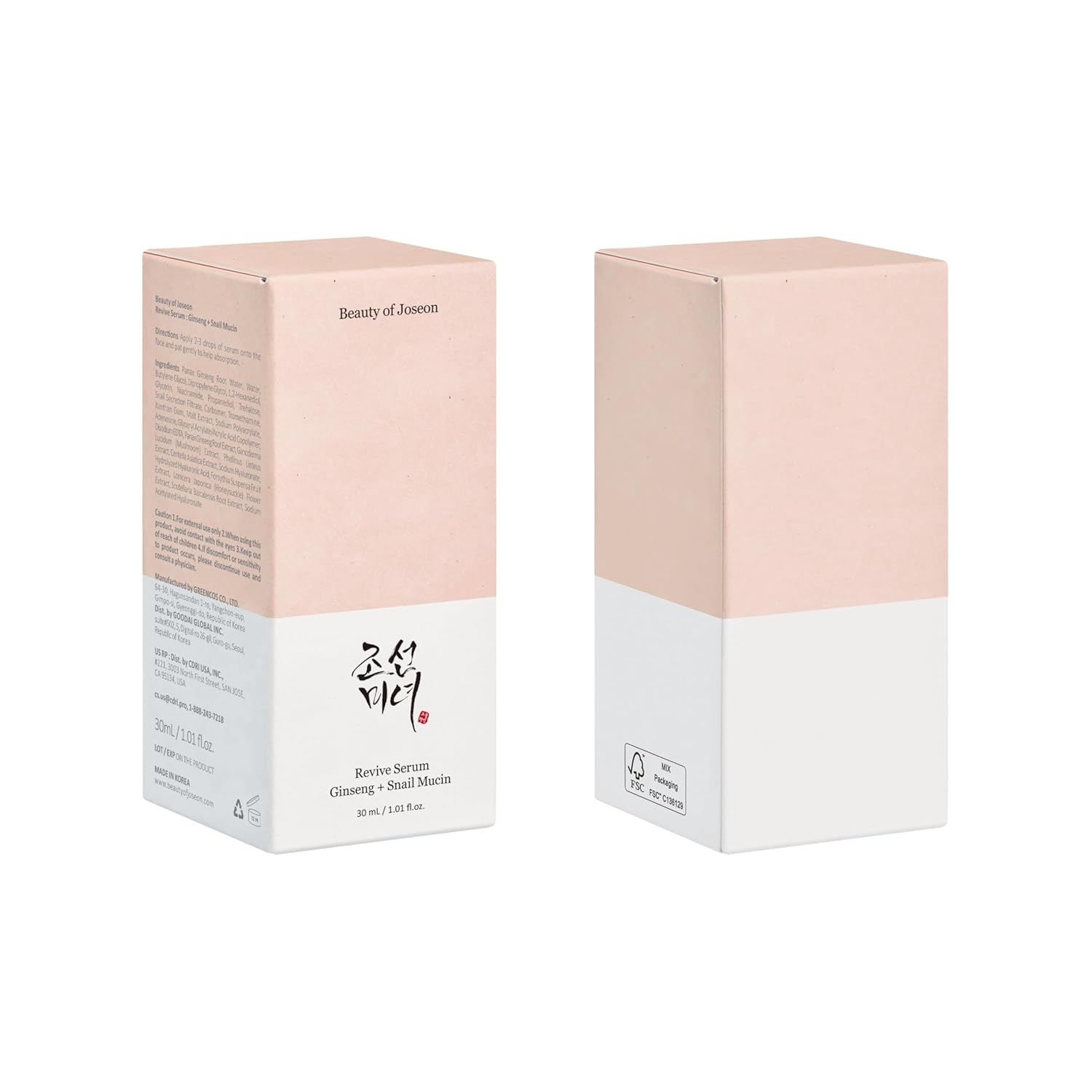 Beauty of Joseon 煥活蝸牛黏液人參精華 30ml