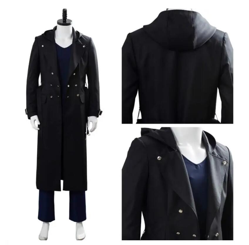 Anime Mens Cosplay Shigaraki Tomura Costume Trench Cloak Mens Suit Uniform Christmas Halloween Jacket Set Outfit
