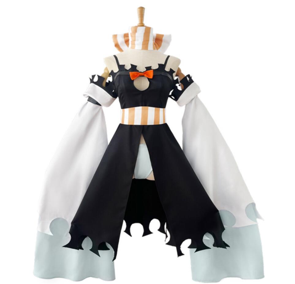 Anime Gachiakuta Womens Suit Cosplay Amo Costume Party Dress Scarf Sleeves Bows Halloween Christmas Outfit