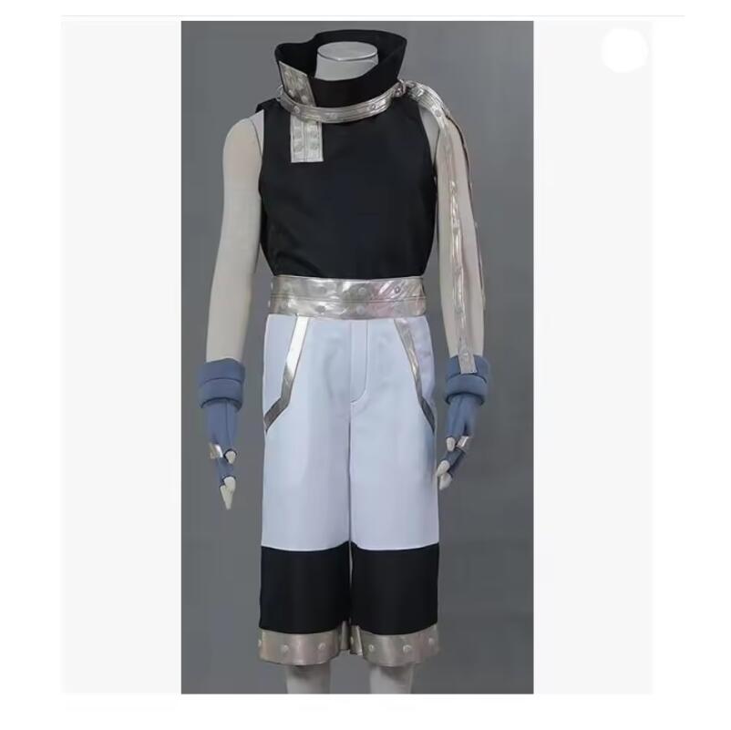 Anime Mens Black Star Costume Cosplay Soul Uniform Outfit Halloween Christmas Maka Albarn Outift Coat Pants Gloves Suit Set