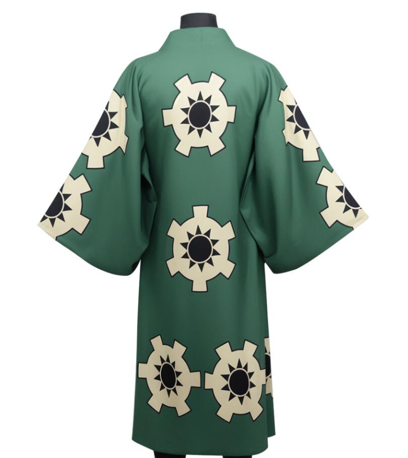 Anime Cosplay Roronoa Zoro Costume Mens Womens Cloak Coat Belt Suit Kimono Bath Rope Halloween Outfit