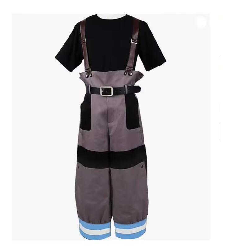 Anime Shinra Kusakabe Suit Cosplay Princess Hibana Cosplay Asa Boiru Costume Uniform Strap Pants Coat Jacket Suit Halloween
