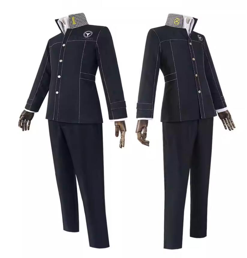 Anime Mens Yu Narukami Outfit Cosplay Costume School Uniform Coat Shirt Pants Halloween Christmas Outfit Suit