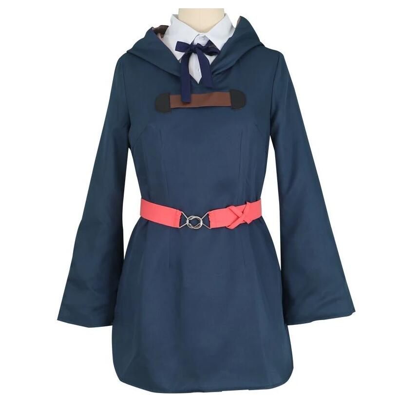 Anime Little Witch Academia Halloween Womens Atsuko Akko Kagari Dress Outfit Cosplay Costume Magic Cloak Hat Robe Outfit