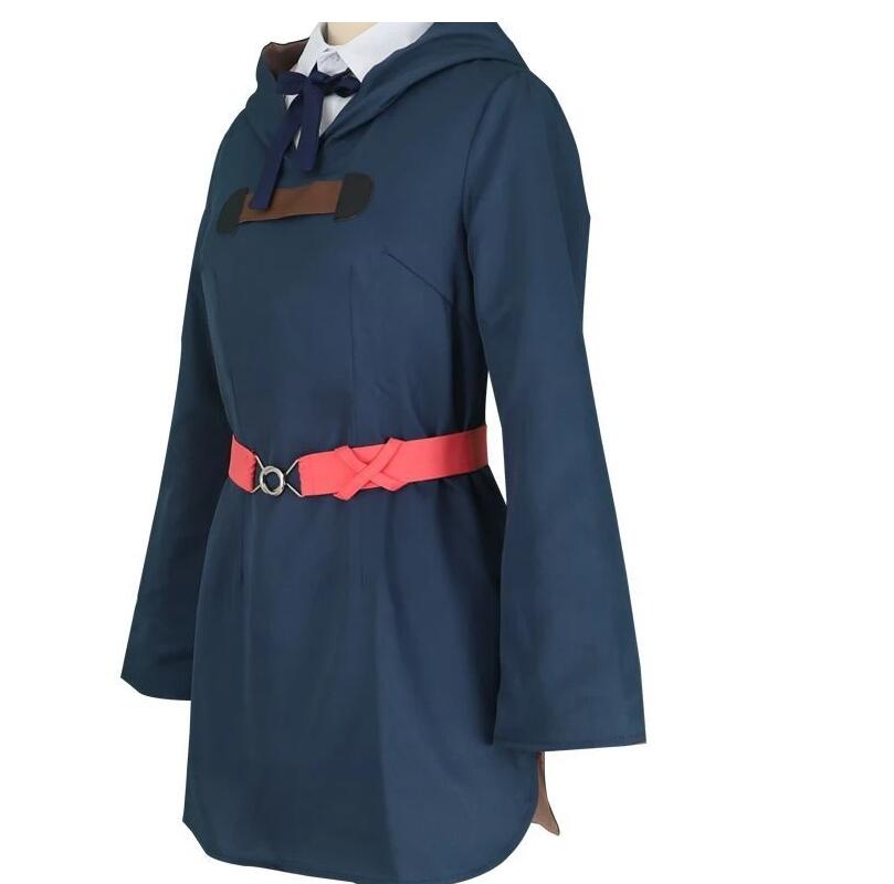 Anime Little Witch Academia Halloween Womens Atsuko Akko Kagari Dress Outfit Cosplay Costume Magic Cloak Hat Robe Outfit