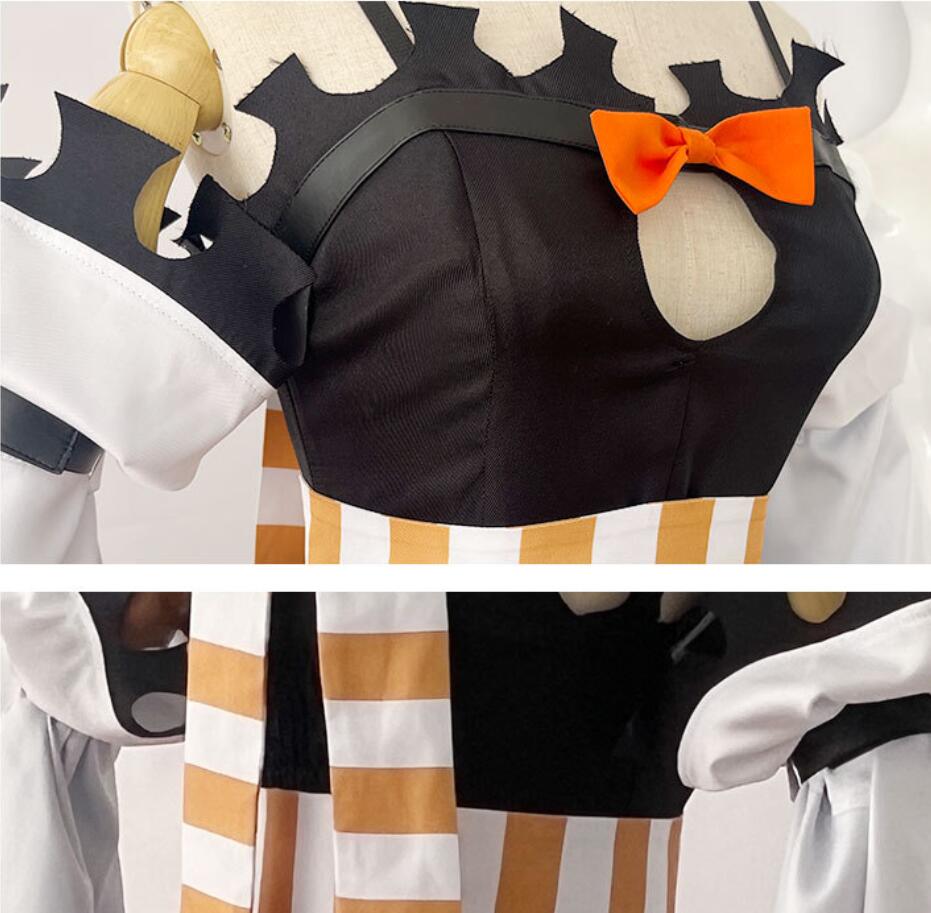 Anime Gachiakuta Womens Suit Cosplay Amo Costume Party Dress Scarf Sleeves Bows Halloween Christmas Outfit