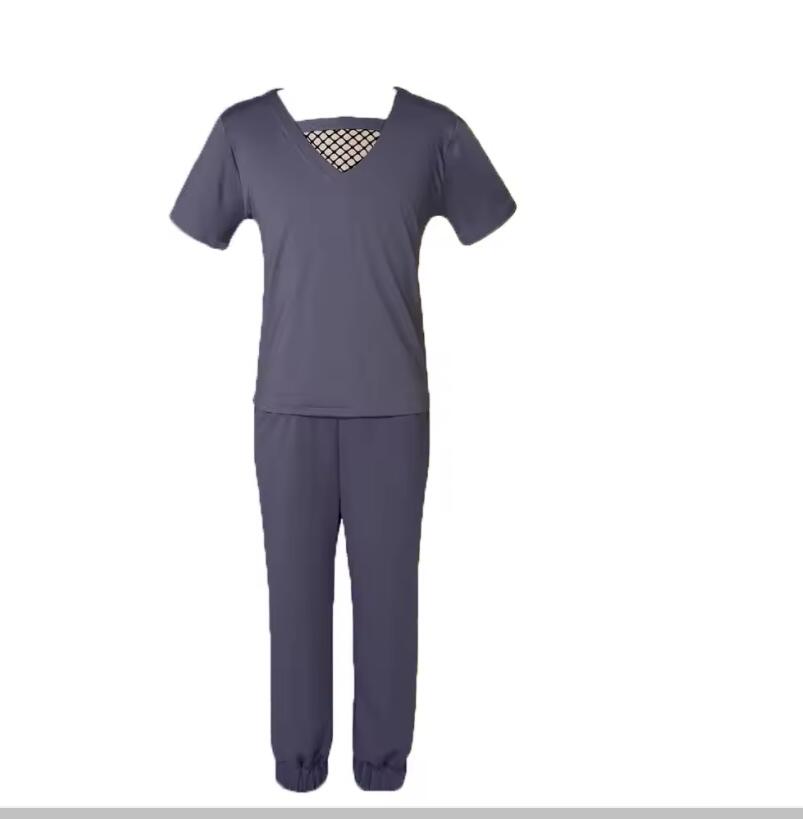 Anime Uchiha Itachi Akatsuki Man Women Cosplay Costume T-Shirt Pants Net Nagato T Shirt Pants Suit Halloween Ninja Outfit