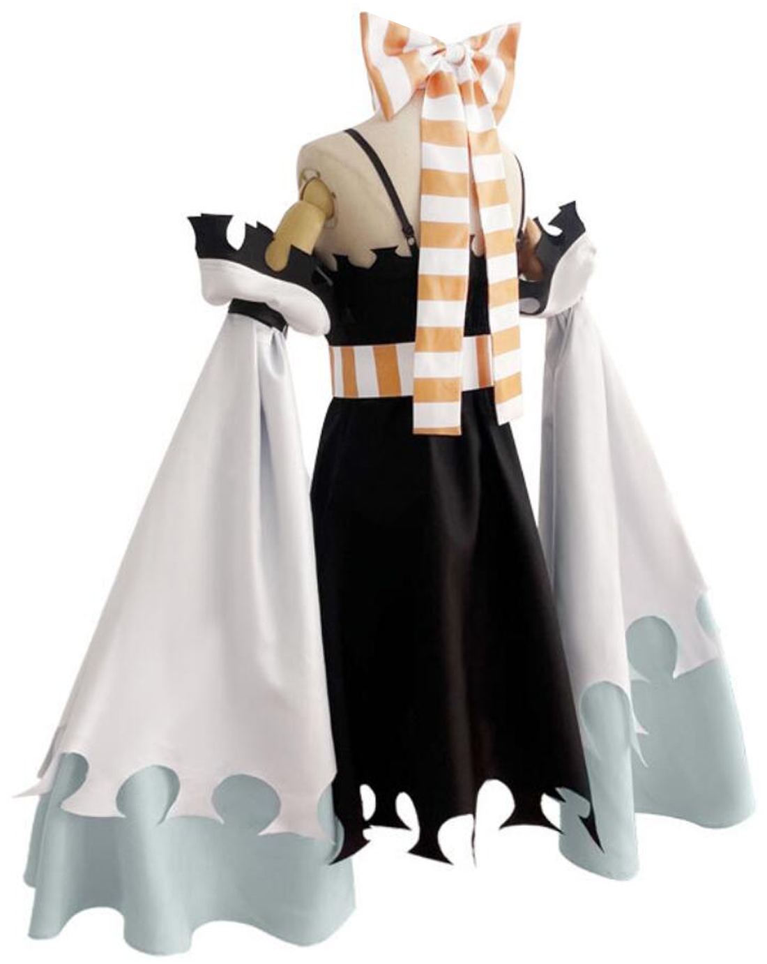 Anime Gachiakuta Womens Suit Cosplay Amo Costume Party Dress Scarf Sleeves Bows Halloween Christmas Outfit