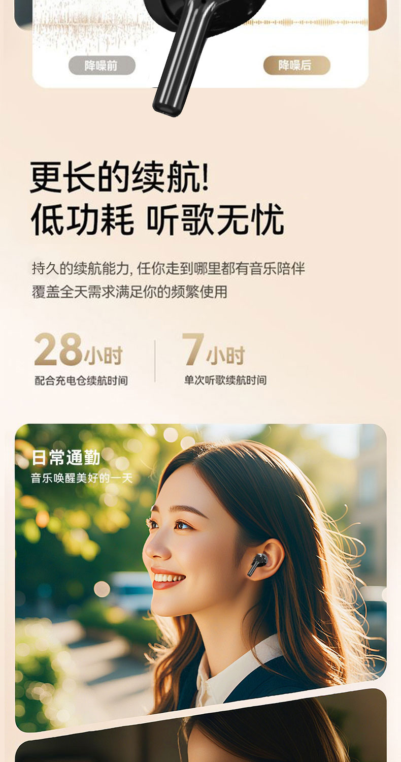 ST69 AI Translation Earphones Cross-border Wireless Bluetooth Headphones Noise Cancellation Gaming Battery Life In-ear Earbuds [Comes with "AI Friend" Software]