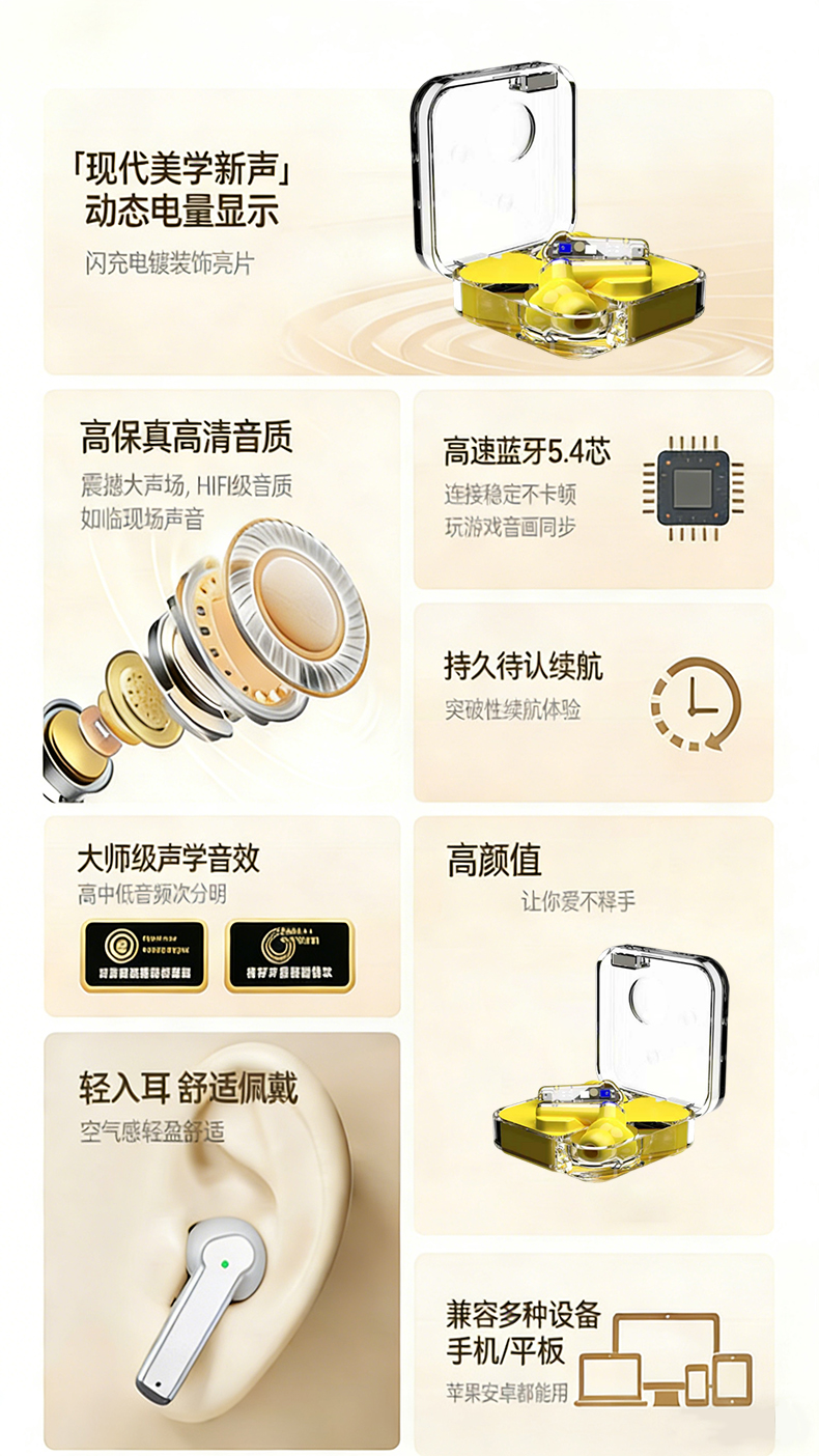 ST79 AI Translation Earphones Cross-border Wireless Bluetooth Headphones Noise Cancellation Gaming Battery Life In-ear Earbuds [Comes with "AI Friend" Software]