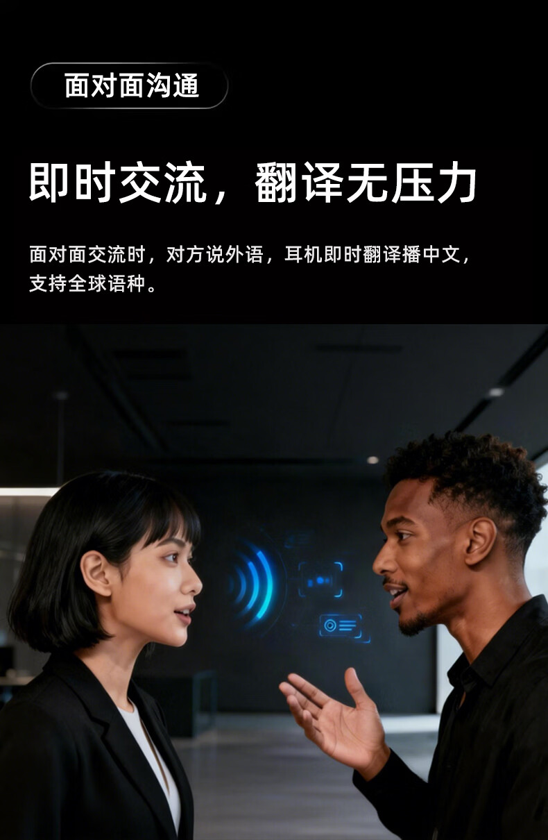 ST79 AI Translation Earphones Cross-border Wireless Bluetooth Headphones Noise Cancellation Gaming Battery Life In-ear Earbuds [Comes with "AI Friend" Software]