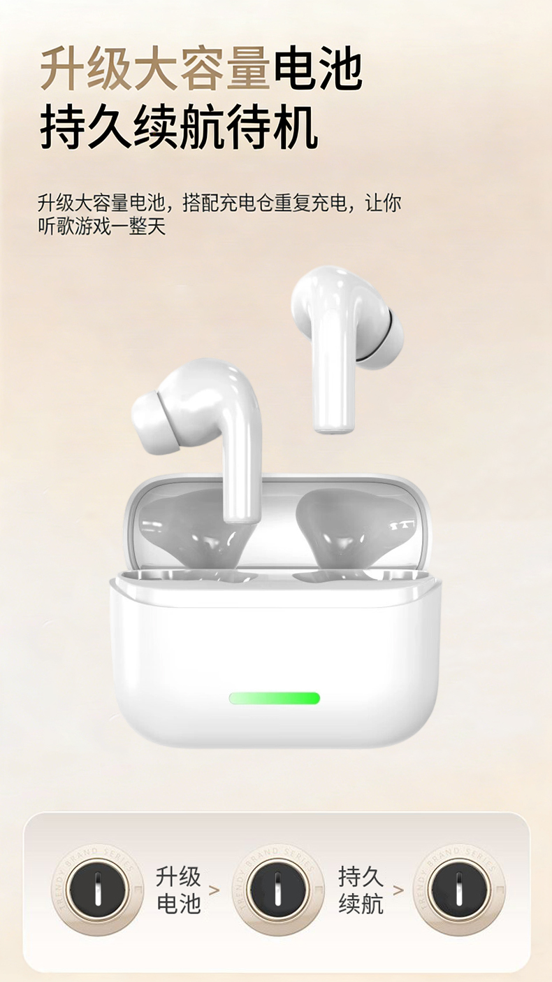 ST69 AI Translation Earphones Cross-border Wireless Bluetooth Headphones Noise Cancellation Gaming Battery Life In-ear Earbuds [Comes with "AI Friend" Software]