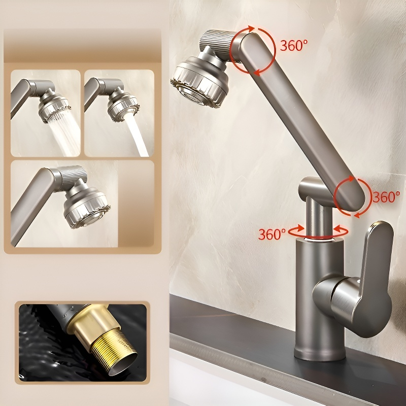 Universal hot and cold water faucet