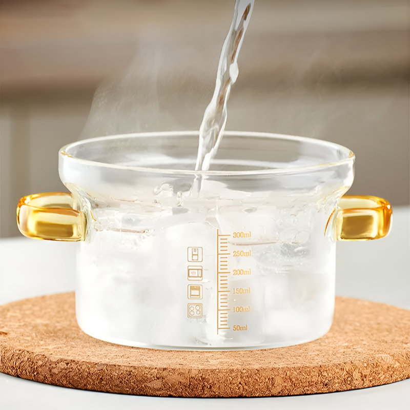 High borosilicate glass stew pot