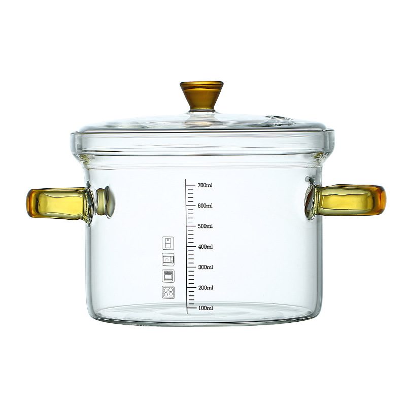 High borosilicate glass stew pot