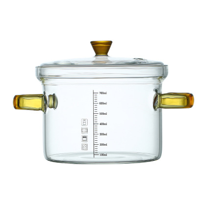High borosilicate glass stew pot