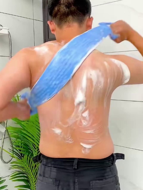 雙面矽膠搓澡神器