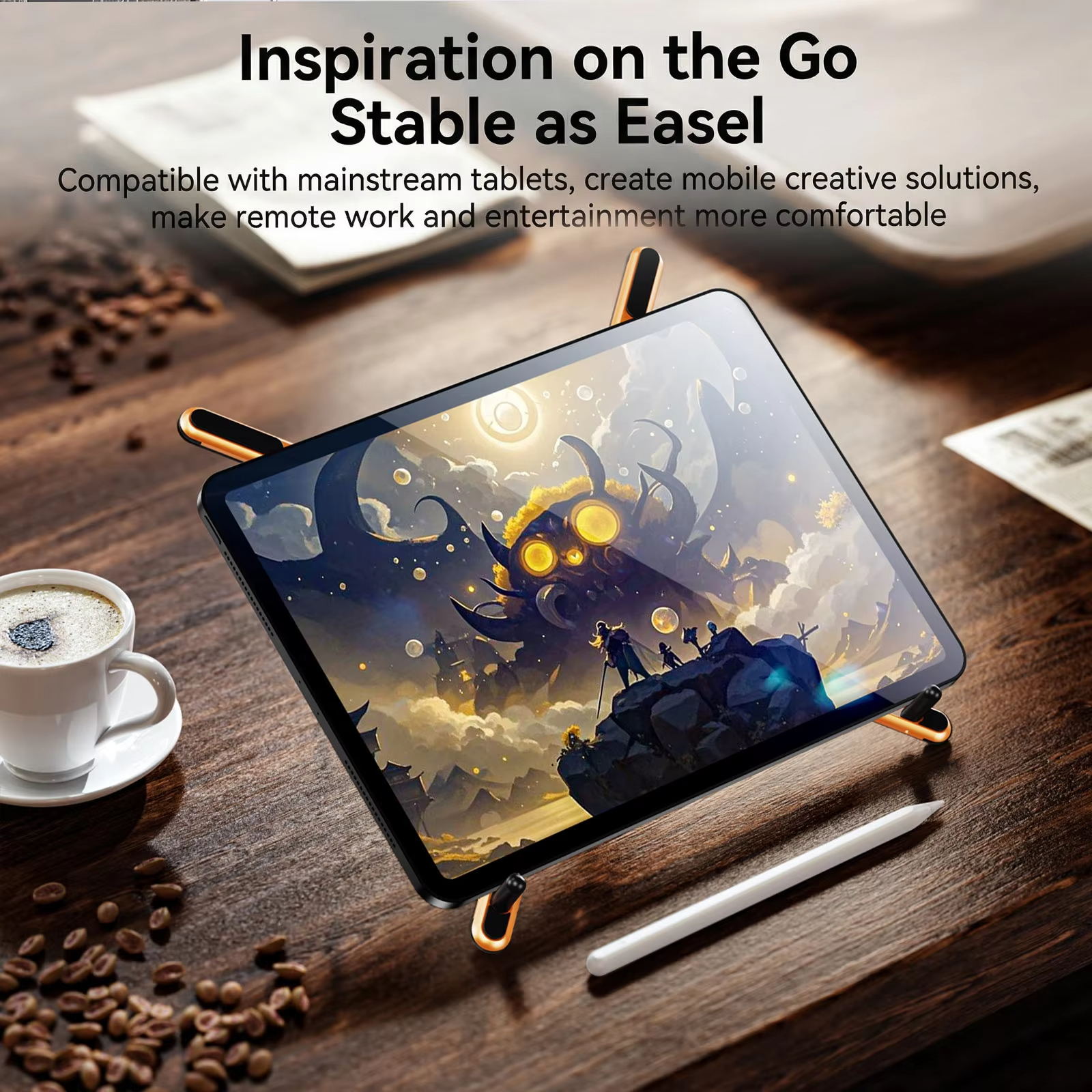 4in1 Portable Magnetic Phone Stand Aluminum Selfie Stick Tripod for Smartphones Foldable Desktop Holder for phone Tablet Laptop