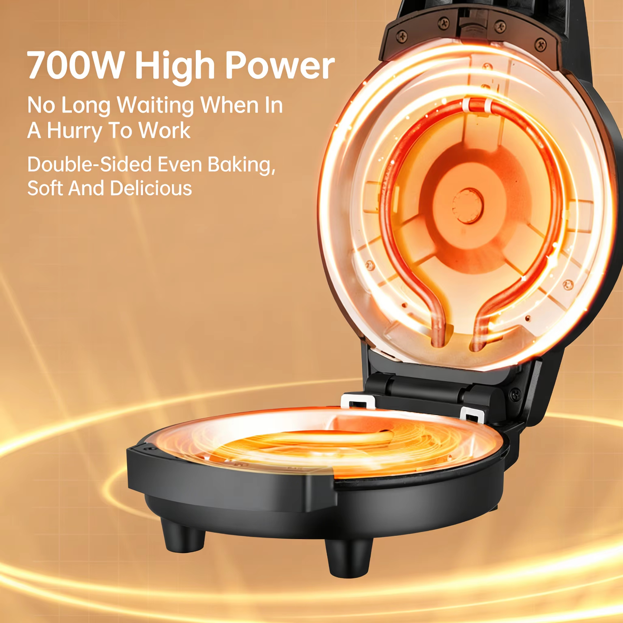 صانعة إفطار قابلة للفصل 3 في 1، صينية كهربائية صغيرة لصنع سندويشات الوافل للخبز المنزلي (خصم 20% عند الطلب)