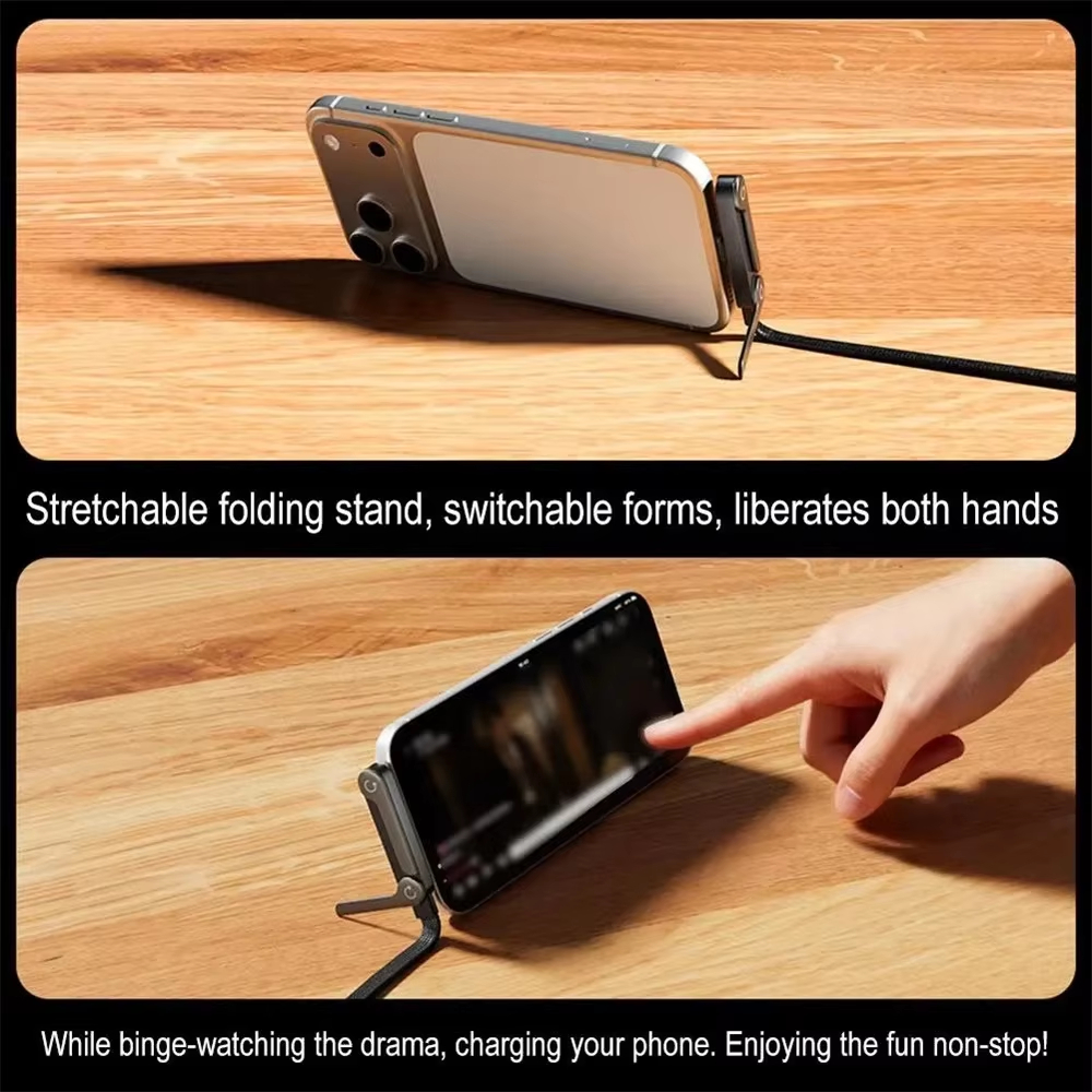 240W Fast Charging Foldable Phone Holder Data Cable Fast Charging Cable Phone Tablet Foldable Holder 2-in-1