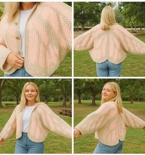 Butterfly Wings Knit Cardigan