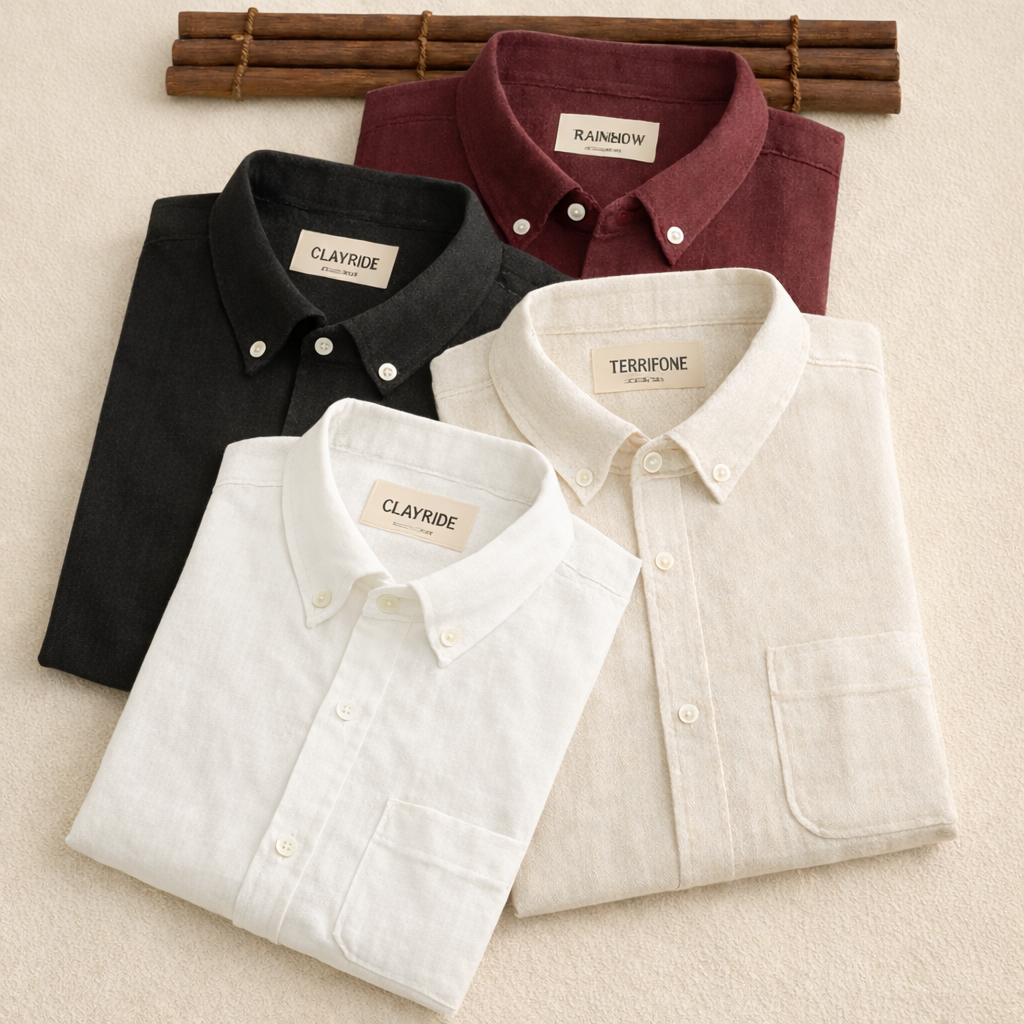 Men's Cotton Linen Shirt (Pack Of 4)