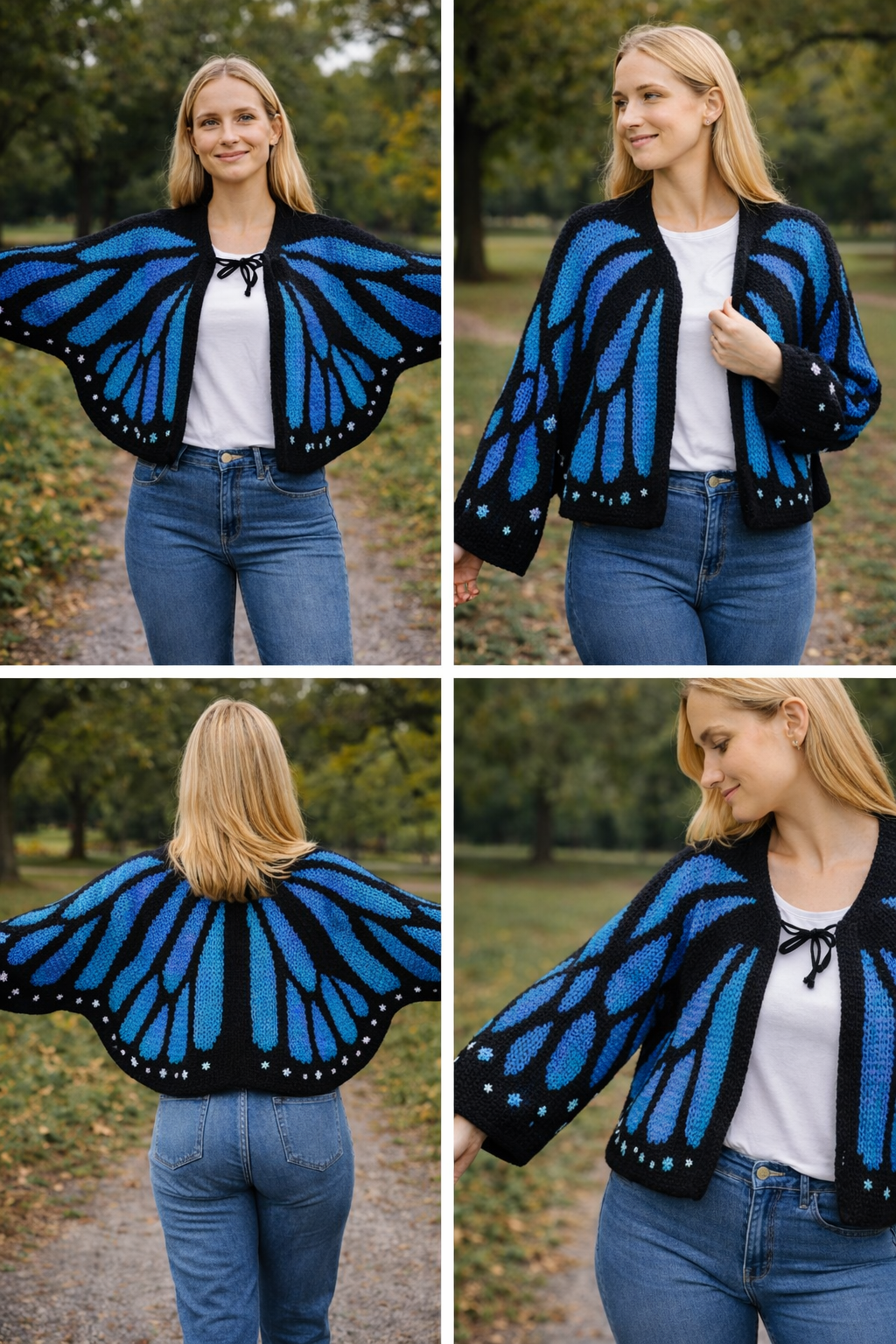 Butterfly Purple Wings Knit Cardigan