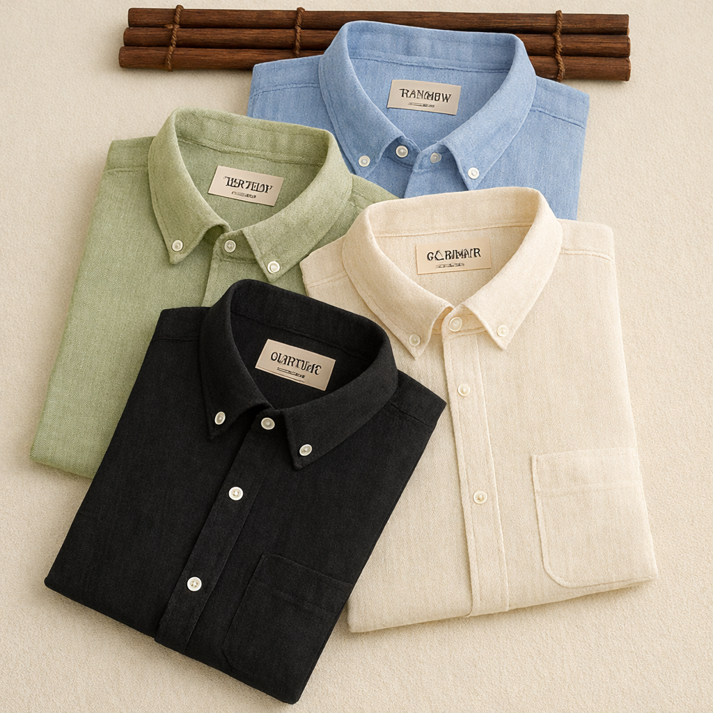 Men's Summer Cotton Linen Shirts (Pack Of 4)