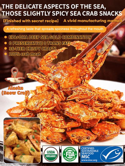 Crispy ready-to-eat small sea crab
