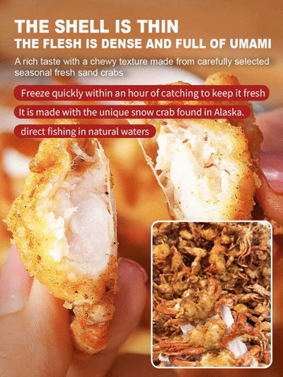 Crispy ready-to-eat small sea crab