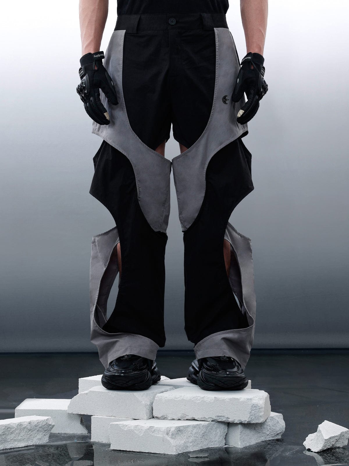 NEV Cut Out Patchwork Pants