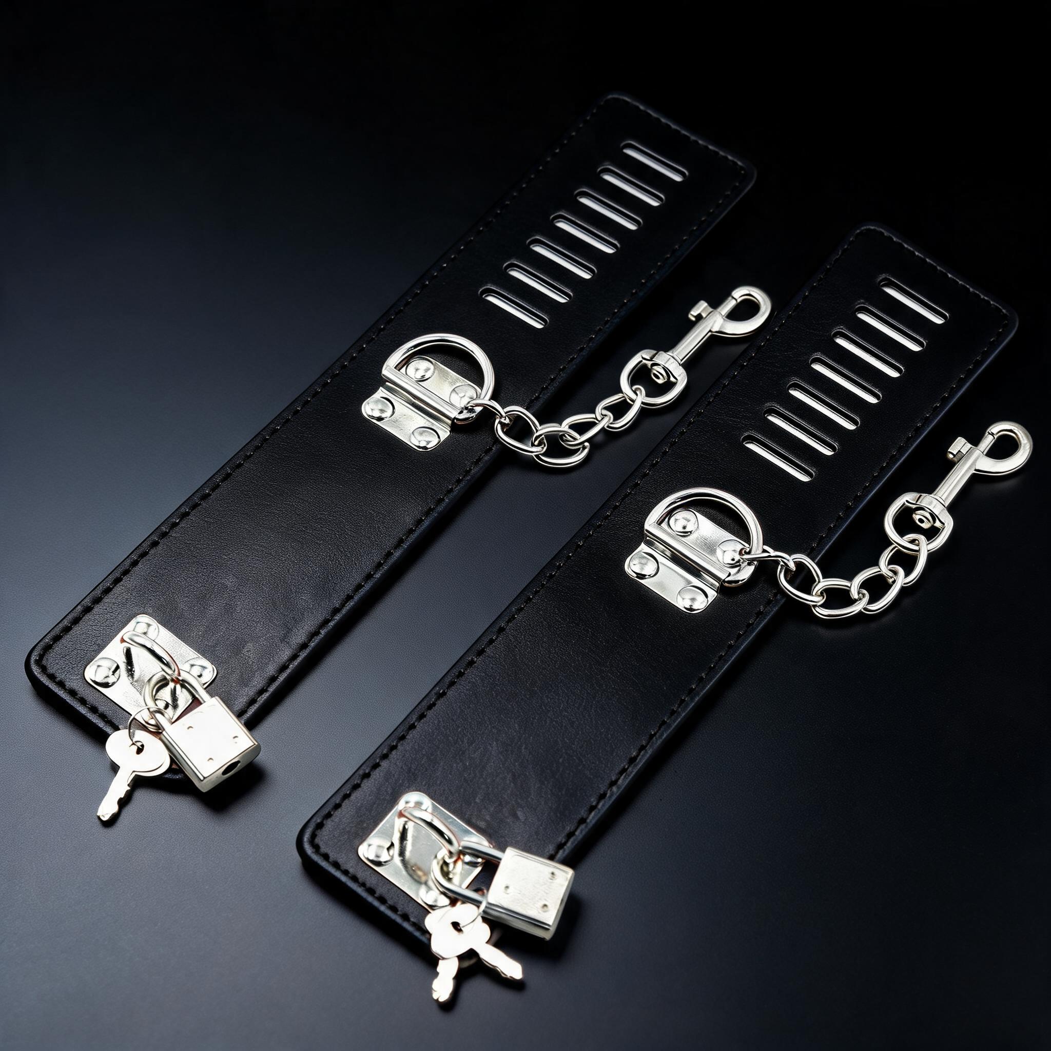 PU Leather Double-Connection Wrist Cuffs