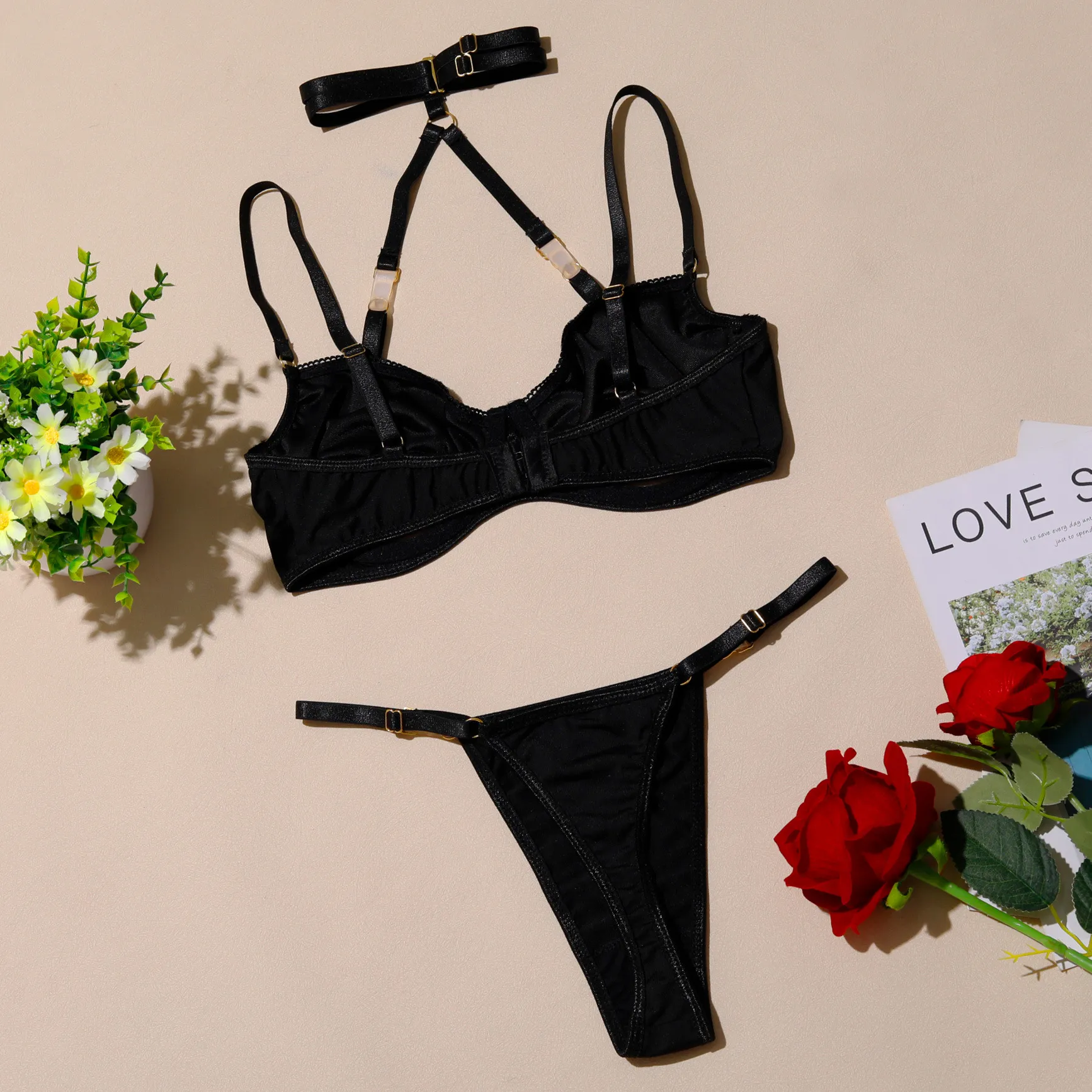 Noir Mesh Role-Play Set