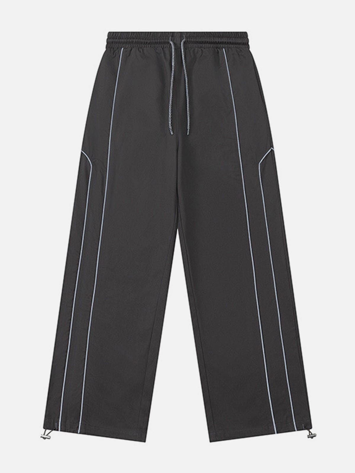 NEV Solid Reflective Strip Drawstring Pants