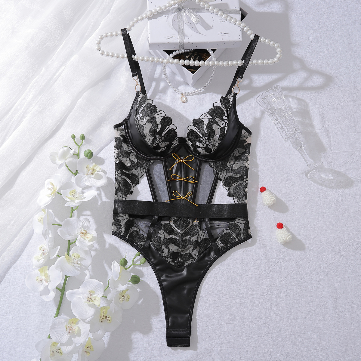 Embroidered Bodysuit