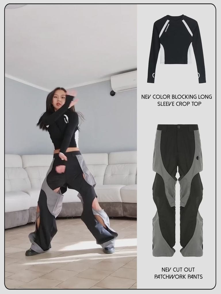 NEV Cut Out Patchwork Pants