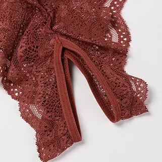 Large Size Home Sexy Bodysuit Perspective Sexy Temptation Open Crotch Hollow Lace Sexy Lingerie