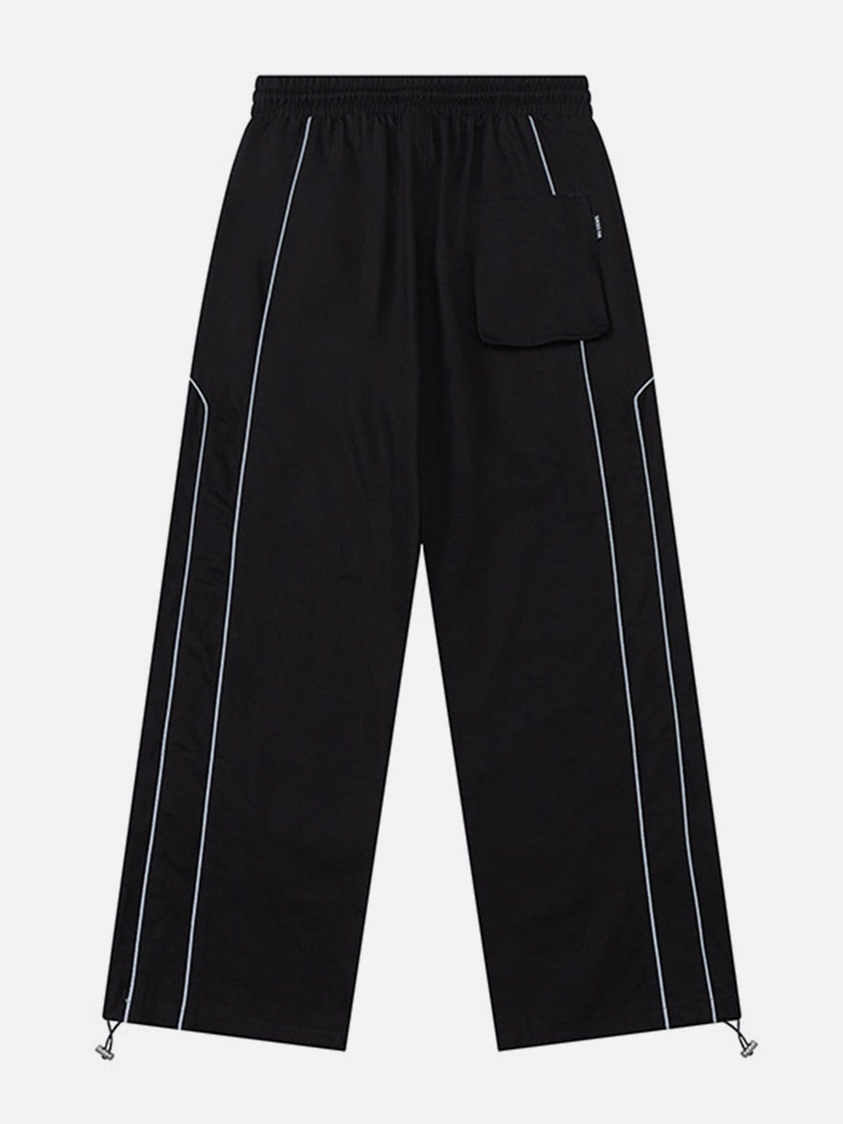 NEV Solid Reflective Strip Drawstring Pants