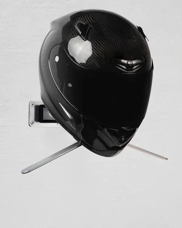 Wall-Mounted Motorcycle Equipment Rack – Space-Saving Helmet & Jacket Organizer