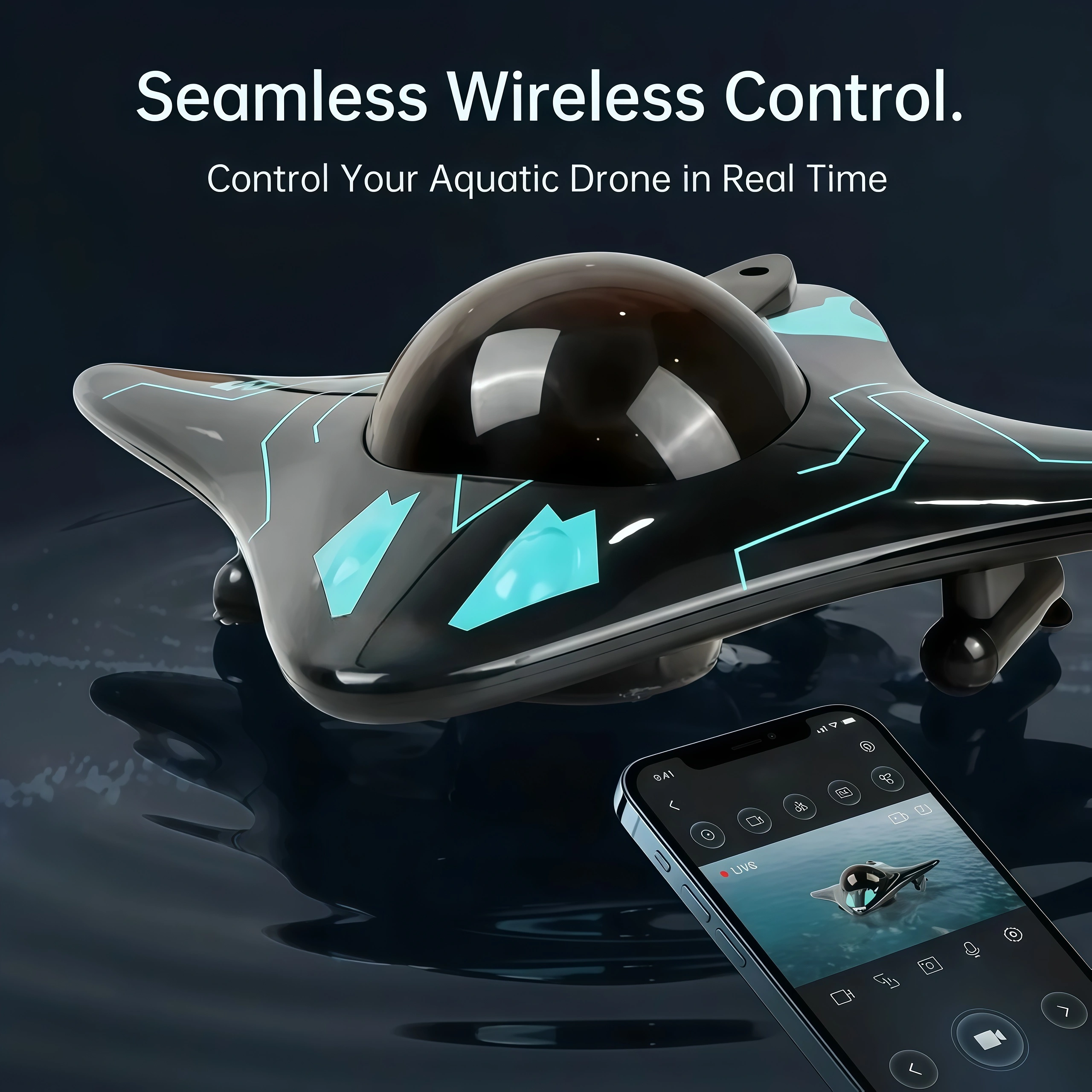 Remote-controlled underwater boat